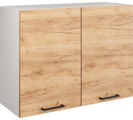 Изображение товара Шкаф навесной Атмосфера 80см с двумя дверцами Simple В800 Дуб золотой крафт/ Белый 00-00020876