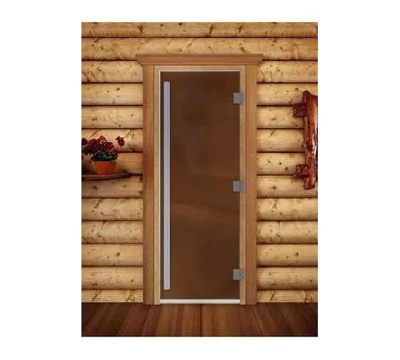 Изображение товара Дверь DoorWood Престиж PRO 10мм, бронза матовая, 190x7 DW03218