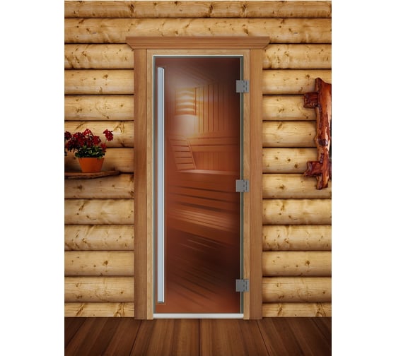 Изображение товара Дверь DoorWood Престиж PRO 10мм, бронза, 190x7 DW03213