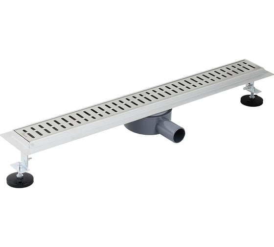 Изображение товара Линейный душевой трап SANTREK AQUA С-70700 нерж 70x700 мм (горизонтальный выпуск 360 гр, ф40) сухой затвор и гидрозатвор 319572