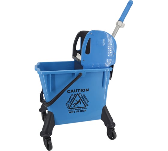 Изображение товара Ведро с отжимом Uctem-Plas 32 л, на колесах, отжим MPP793, вертикальный, пластик, синий STS729-B