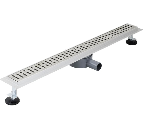 Изображение товара Линейный душевой трап SANTREK AQUA С-70800 нерж 70x800 мм (горизонтальный выпуск 360 гр, ф40) сухой затвор и гидрозатвор 319573