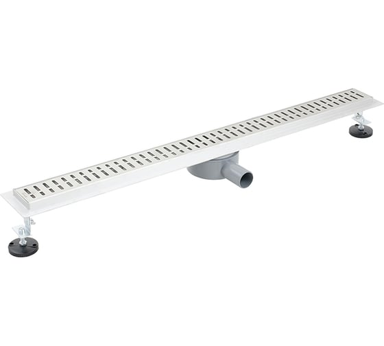 Изображение товара Линейный душевой трап SANTREK AQUA С-70900 нерж 70x900 мм (горизонтальный выпуск 360 гр, ф40) сухой затвор и гидрозатвор 319574