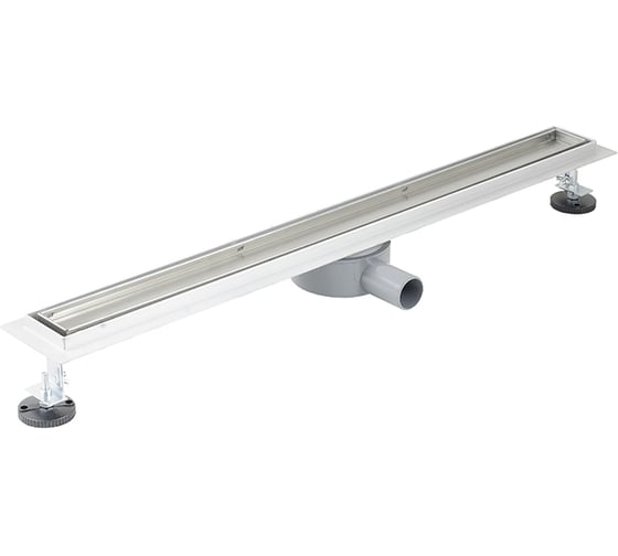 Изображение товара Линейный душевой трап SANTREK AQUA B-70800 нерж 70x800 мм (горизонтальный выпуск 360 гр, ф40) (решетка щелевая, под плитку) сухой затвор и гидрозатвор 319568