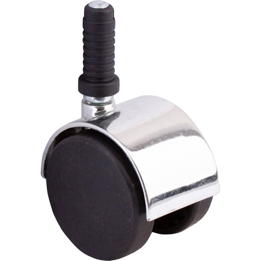 Изображение товара Двойной ролик со штифтом Стройбат 50мм пластик черный/хром 352020