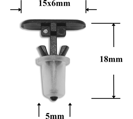Изображение товара Автокрепеж для Audi Ford Opel Seat Skoda Volkswagen 10 шт 1H0837719, 90579619 Крепавто 0943