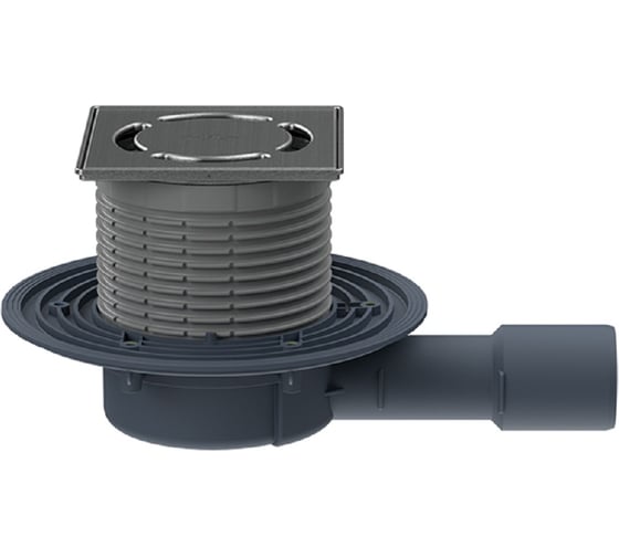 Изображение товара Трап с сухим сифоном HL с решеткой клик-клак, с горизонтальным выпуском DN40/50 90Prblue-3000