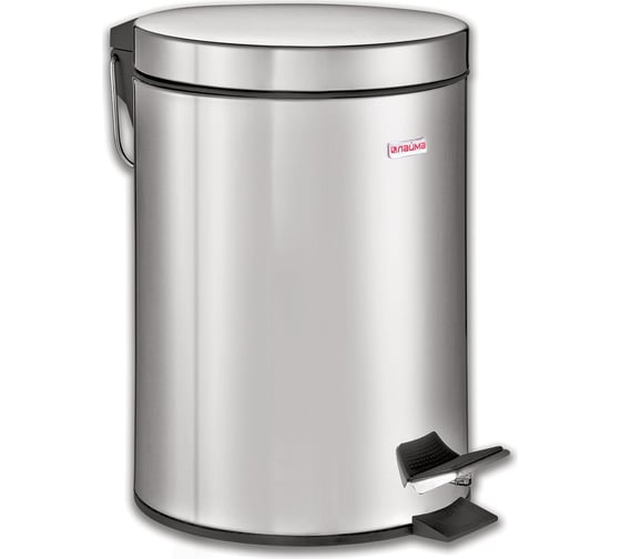 Изображение товара Ведро-контейнер для мусора (урна) с педалью LAIMA Classic, 5 л, зеркальное, нержавеющая сталь, внутреннее ведро 880975