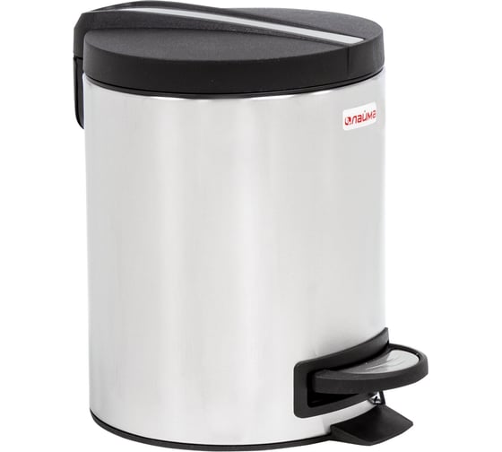 Изображение товара Ведро-контейнер для мусора (урна) с педалью LAIMA Modern, 5 л, матовое, нержавеющая сталь 880982