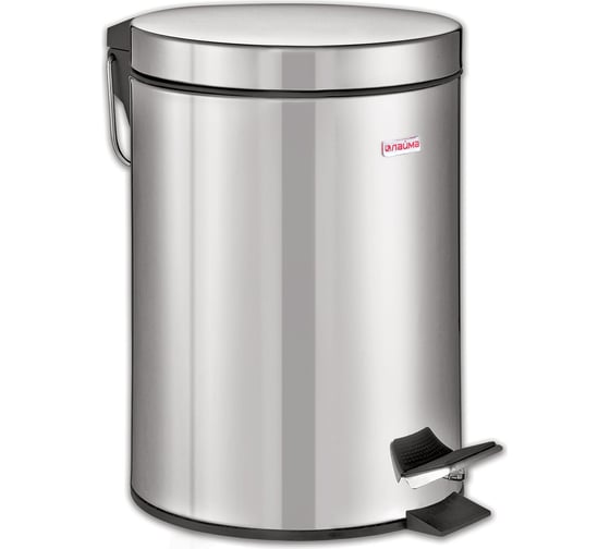 Изображение товара Ведро-контейнер для мусора (урна) с педалью LAIMA Classic, 12 л, зеркальное, нерж. сталь, внутреннее ведро 880976