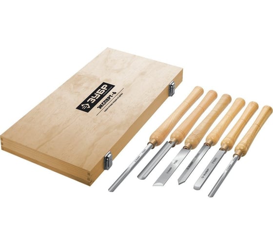 Изображение товара Набор ручных резцов по дереву ЗУБР Эксперт-6 6 предметов 18370