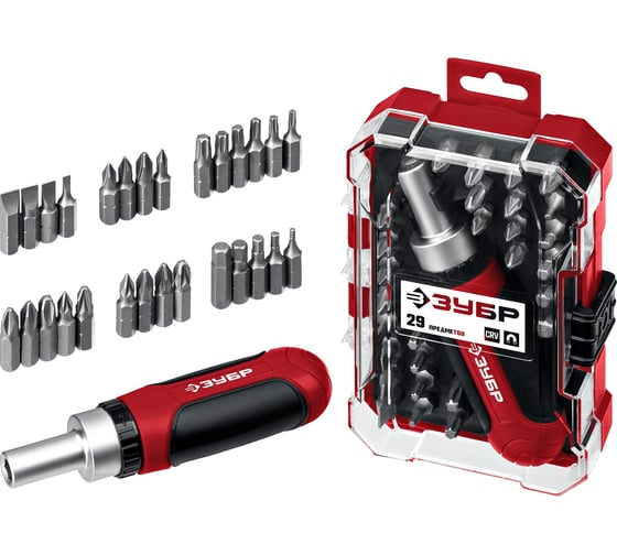 Изображение товара Набор отвертка с насадками ЗУБР Мастер 29 29 шт. 25040