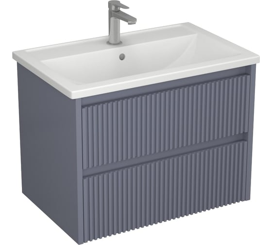 Изображение товара Тумба Veneciana ALTERNO 70 с 2-мя ящиками, под умывальник Mario 70, серый матовый 57034
