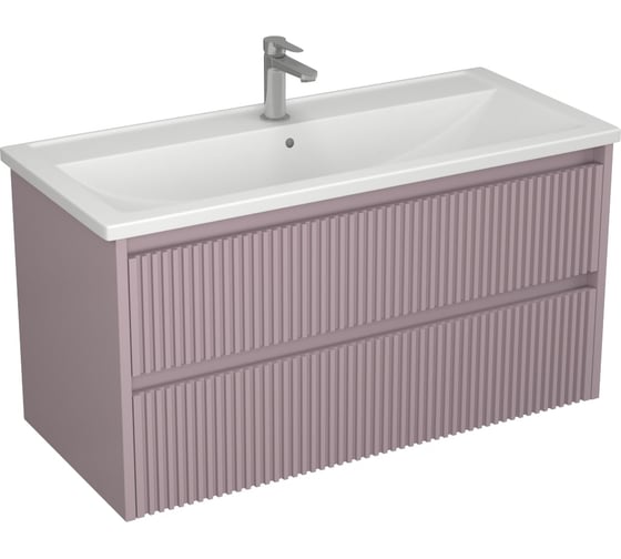 Изображение товара Тумба Veneciana ALTERNO 100 с 2-мя ящиками, под умывальник Mario 100, пудровый матовый 510029