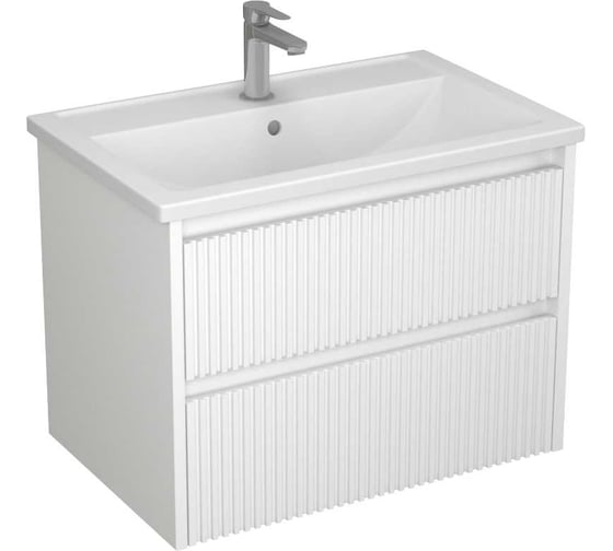 Изображение товара Тумба Veneciana ALTERNO 80 с 2-мя ящиками, под умывальник Mario 80, белый матовый 58051