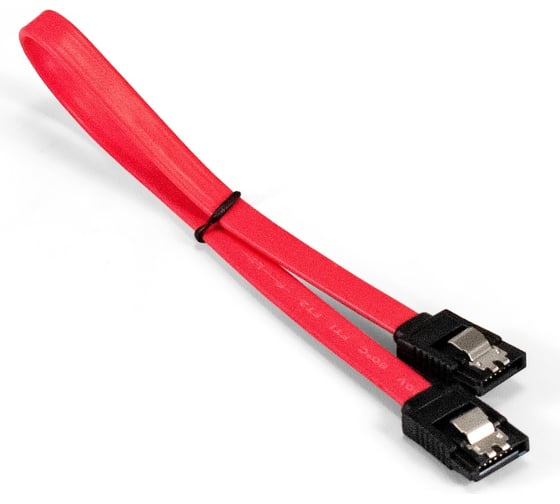 Изображение товара Кабель ExeGate SATA EX-CC-SATA-DATA-0.3L 7pin 7pin, металлические защелки, 0,3м 294730