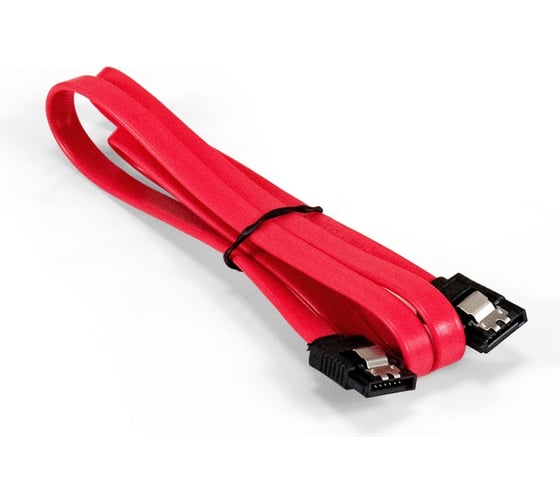 Изображение товара Кабель ExeGate SATA EX-CC-SATA-DATA-0.8L 7pin 7pin, металлические защелки, 0,8м 294733