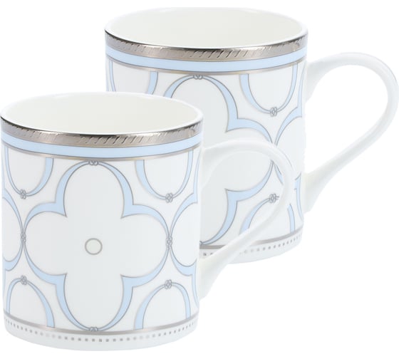 Изображение товара Набор кружек GIPFEL PATRICIA 320 мл, 2 шт., костяной фарфор, белый с голубым 42857