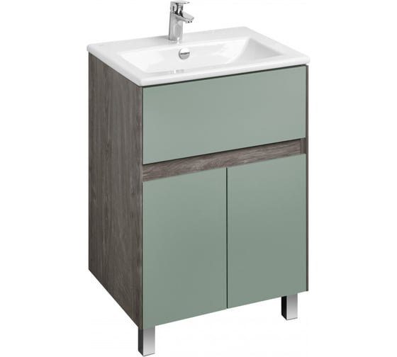 Изображение товара Тумба AQUATON Форест 60 дуб Рошелье/сумеречный голубой, под умывальник Элина 60 00088717