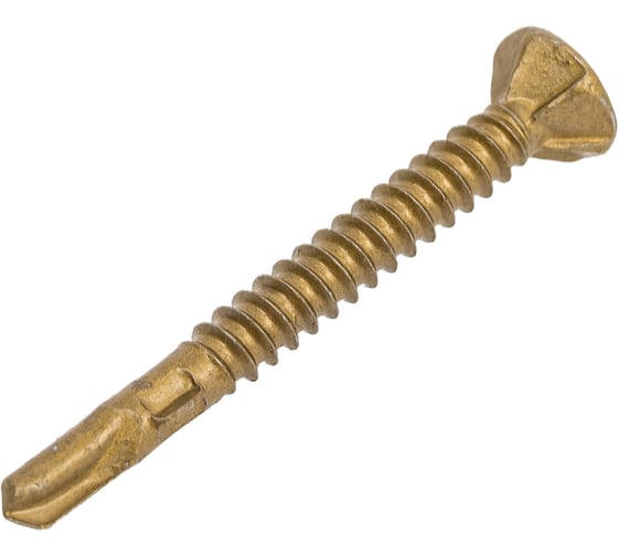 Изображение товара Саморез TULSTOR Wing Screw флюгель, дерево-металл, желтый антикор 1000+; TX 25 4,8x45 уп.400шт 904336