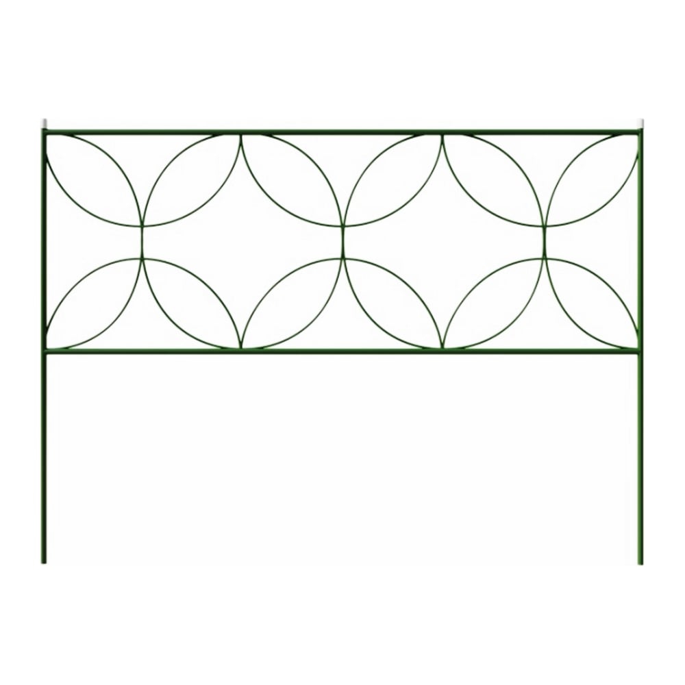 Изображение товара Декоративный забор Репка Клевер 46797 из металла зеленый ограждение 4.82м