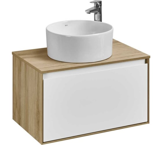 Изображение товара Тумба AQUATON Либерти 70/1 дуб Эльвезия/белый глянец (Адриана 70, MILA 400, MILA 350х350, Одри 420x620 Soft, Лола 60) 00090093