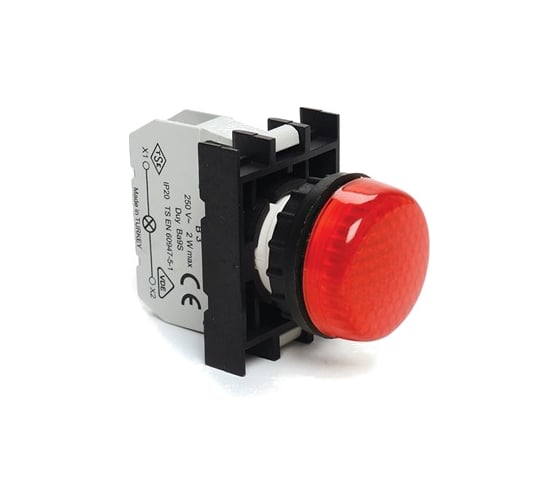 Изображение товара Сигнальная арматура Emas красная, серия B, с блоком подсветки B3 без лампы B030XK