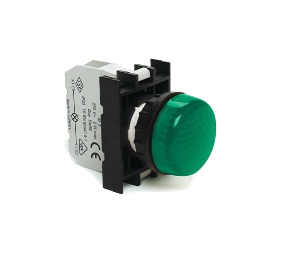 Изображение товара Сигнальная арматура Emas зелёная, серия B, с блоком подсветки B3 без лампы B030XY