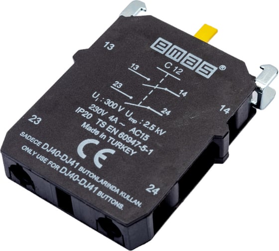 Изображение товара Блок-контакт Emas Старт+Стоп, 1НО+1НЗ, серия C, 250В AC, 4А C12