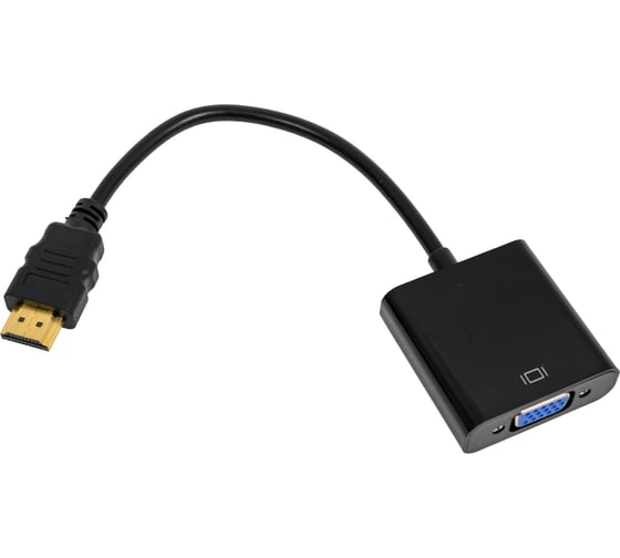 Изображение товара Кабель-переходник ExeGate HDMI-VGA EX-HDMIM-VGAF-0.2 19M 15F, 0,2м 294717