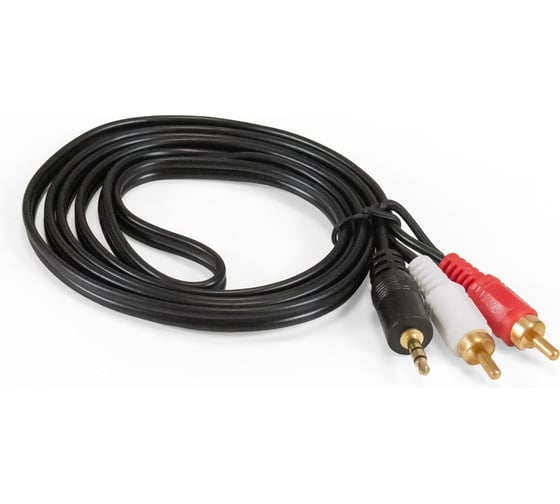 Изображение товара Кабель ExeGate аудио EX-CCA-458-1.5 3.5mm Jack M 2xRCA M, 1,5м, позолоченные контакты 294734