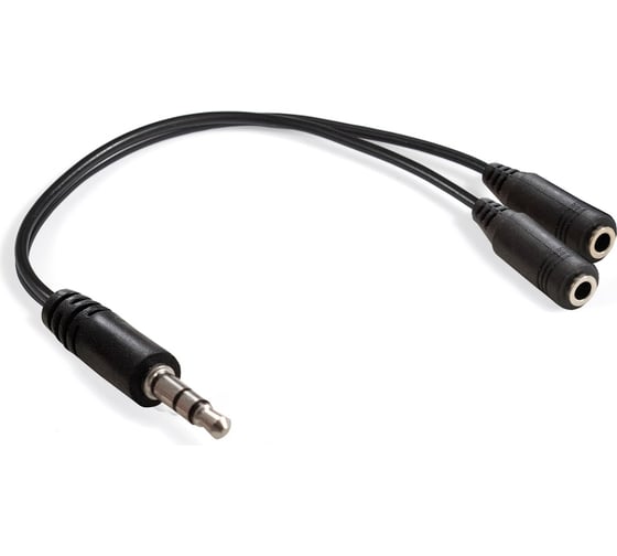 Изображение товара Кабель-разветвитель аудио ExeGate EX-CCA-415-0.15 3.5mm Jack M 2x3.5mm Jack F, 0,15м 294736