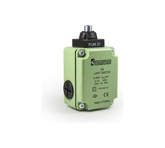 Изображение товара Концевой выключатель Emas в металлическом корпусе, 240В, 3А L1K13PUM211