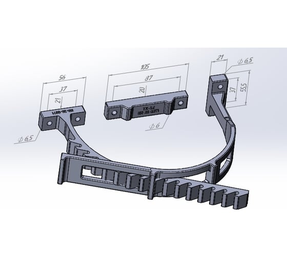 Изображение товара Универсальный зажим ТХ52 средний, черный nn-20-0071