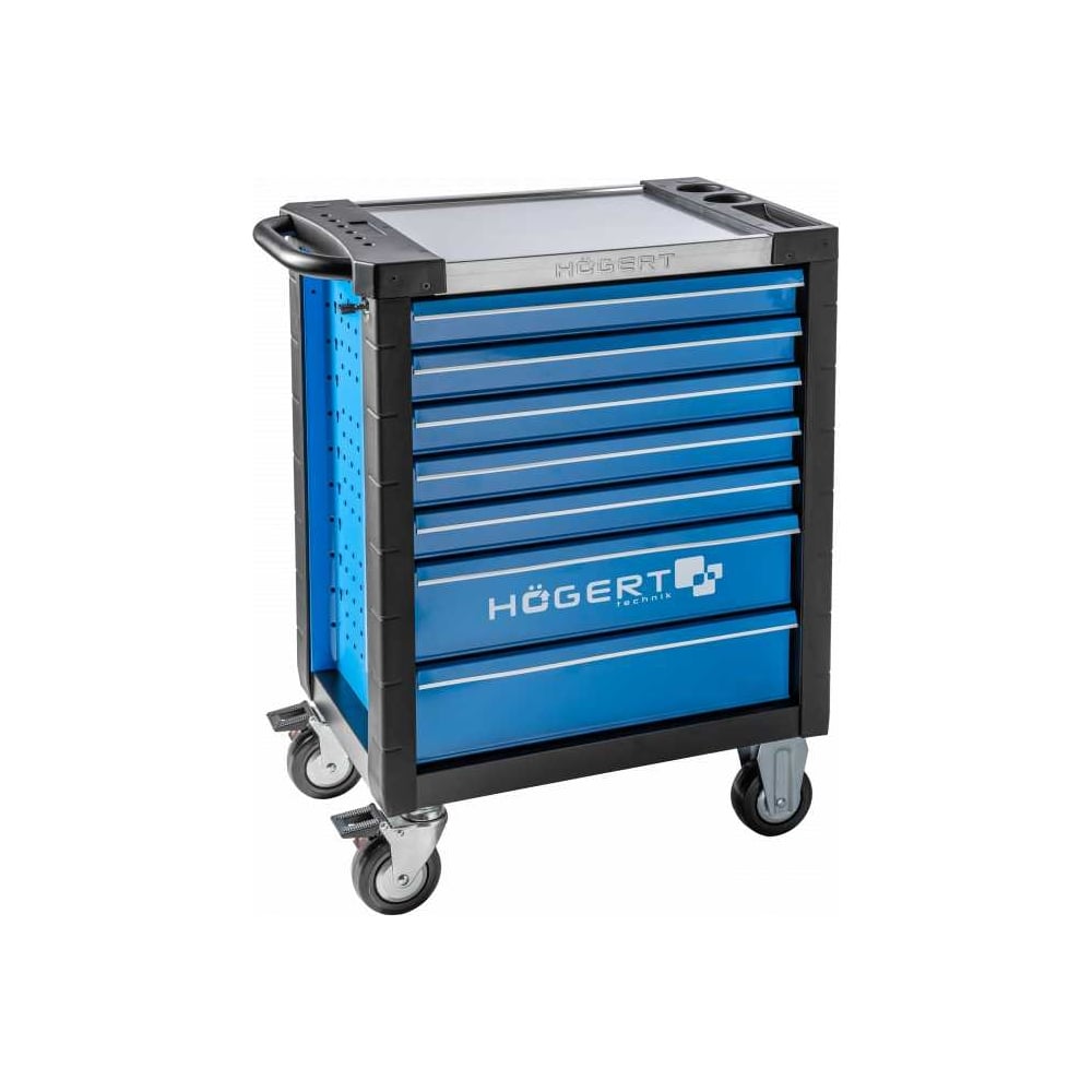 Изображение товара Тележка инструментальная HOEGERT TECHNIK 7 ящиков профессиональная 346 предметов
