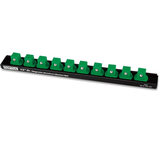 Изображение товара Держатель головок TOPTUL 1/2 дюйма, на 10 предметов магнитный PBKB4B2610