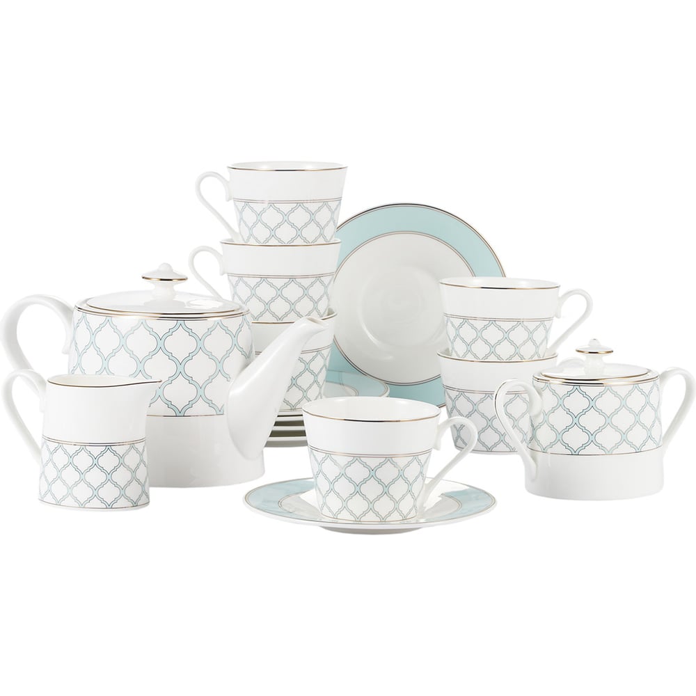 Изображение товара Чайный сервиз GIPFEL AURORA из костяного фарфора на 6 персон с узором