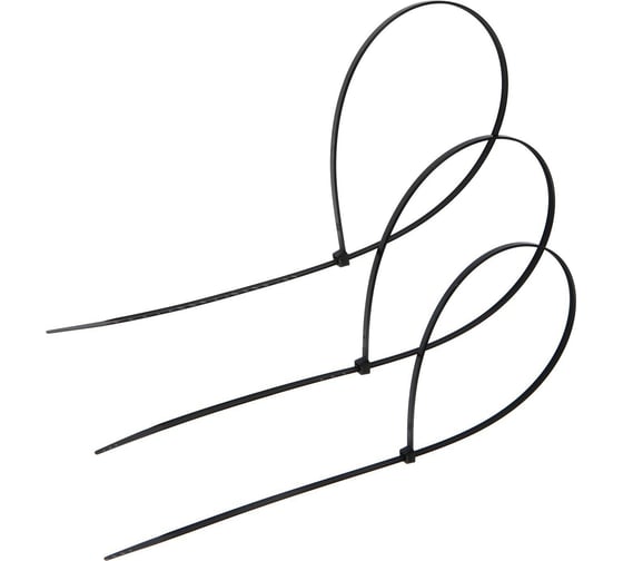 Изображение товара Хомут ТУНДРА нейлоновый krep, для стяжки, 3.6x500 мм, черный, в упаковке 100 шт. 9380713