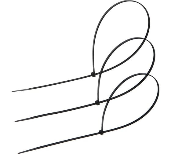 Изображение товара Хомут ТУНДРА нейлоновый krep, для стяжки, 4.8x500 мм, черный, в упаковке 100 шт. 9380723