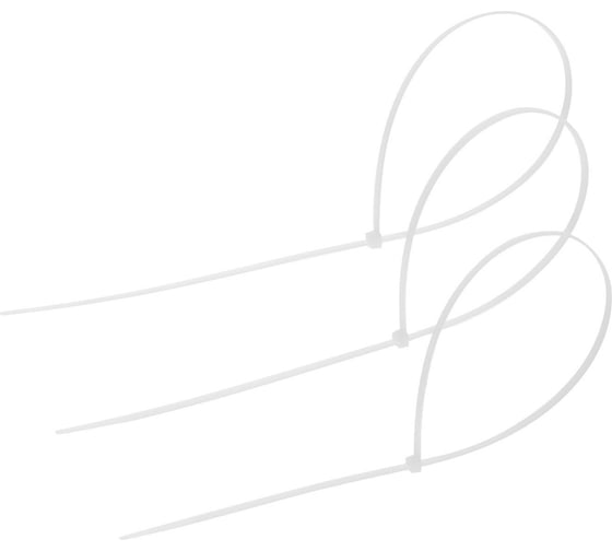 Изображение товара Хомут ТУНДРА нейлоновый krep, для стяжки, 4.8x500 мм, белый, в упаковке 100 шт. 9380722