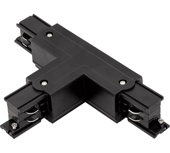 Изображение товара Коннектор для трековых систем DesignLed CN-3F-T-L-BL левый, черный 00-00004388