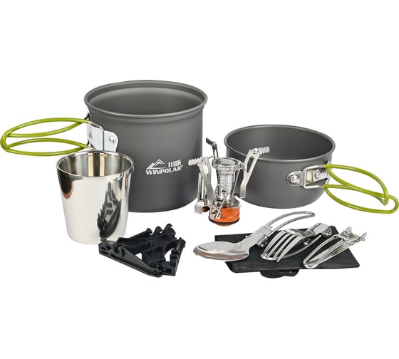 Изображение товара Набор туристической посуды KITOKI DS101-4, 7 предметов с горелкой М7759484