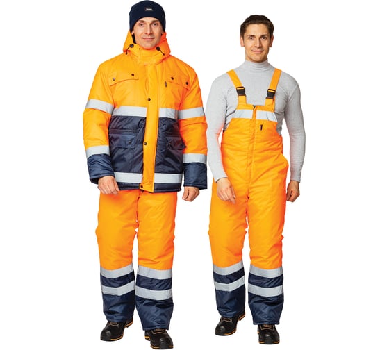 Изображение товара Костюм утепленный Прабо " Спектр 2" оранжевый сигнальный/синий р-р 56-58/182-188 19651