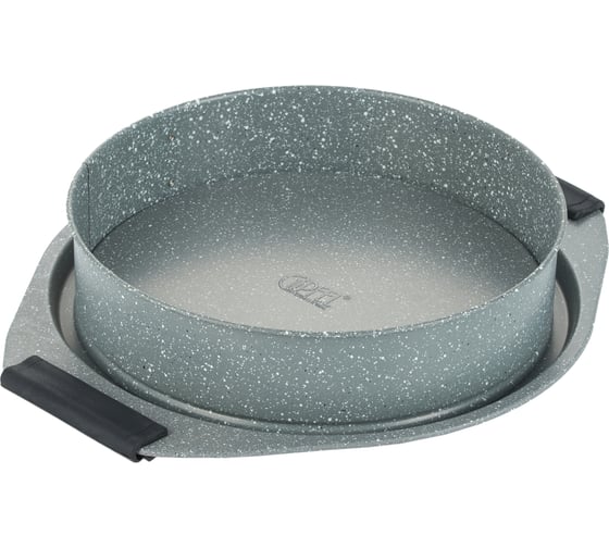 Изображение товара Форма для выпечки GIPFEL TERRING круглая разъемная на подносе 26x5,5 см, внешний размер: 35,5x30x6, 5 см, с антипригарным покрытием. Материал: углеродистая сталь. Толщина: 0,4 мм. Цвет: серый. 51191