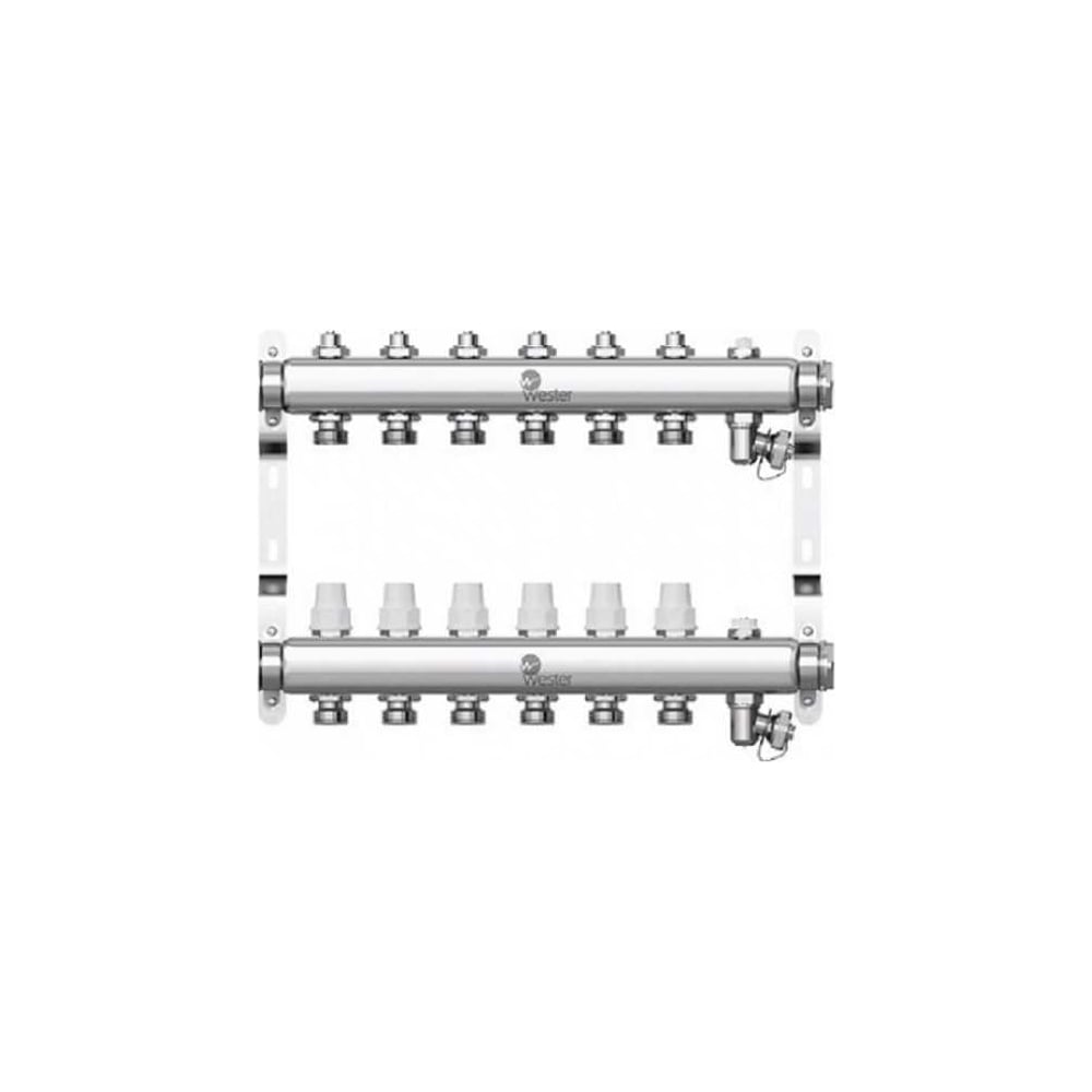 Изображение товара Коллектор в сборе Wester из нержавеющей стали на 6 выходов