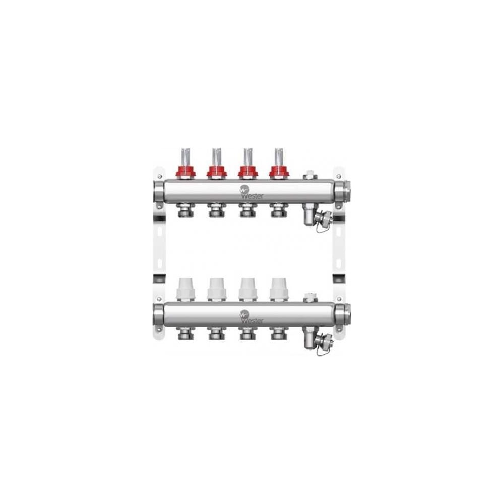 Изображение товара Коллектор в сборе Wester из нержавеющей стали на 4 выхода