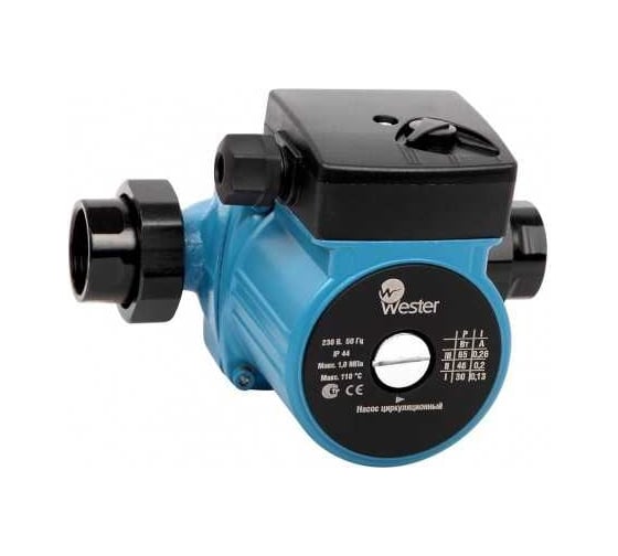 Изображение товара Насос циркуляционный Wester WCP 25-60G 130 мм с гайками 0-18-0035