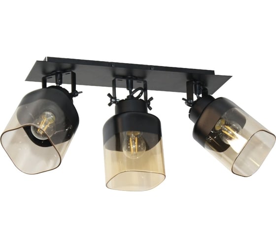 Изображение товара Светильник настенно-потолочный ЭЛЕТЕХ Марш 131 черный муар НПБ 01-3x60-223 Е27 [ИМ] 1005405034