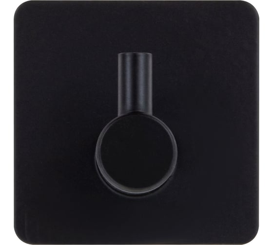 Изображение товара Крючки самоклеящиеся универсальные LAIMA Home, 4,5x4,5 см, сталь, черные, 4 шт. 608786