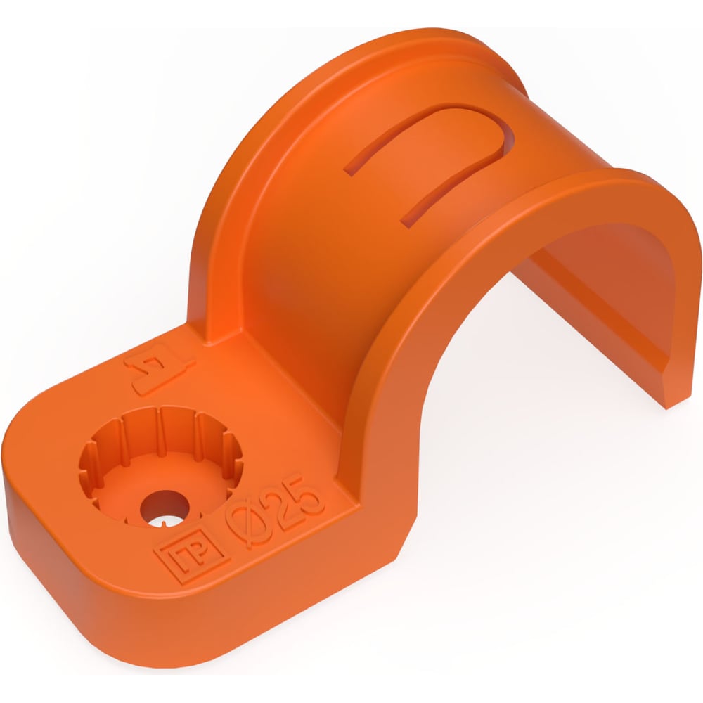 Изображение товара Крепеж-скоба пластиковая PR13.1176 для прямого монтажа 25 мм оранжевая